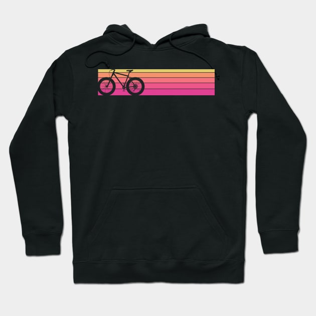 Fat Tire Bike Retro Stripes Hoodie by TheWanderingFools